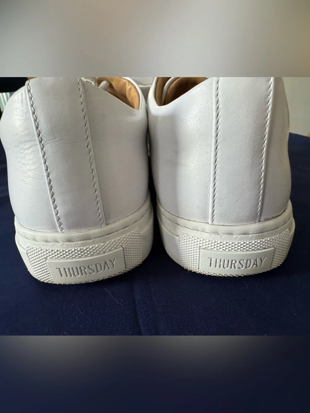 Thursday Boot Company White Leather Low-Top Sneakers